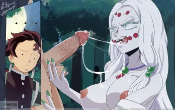 Mother Spider Demon Blowjob Tanjiro Kamado by The Amazing Gambit | Kimetsu no Yaiba