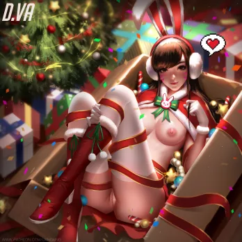 D.VA Christmas Present by Liang Xing | Overwatch