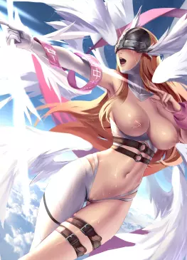 Sweaty Angel Angewomon by Cianyo | Digimon