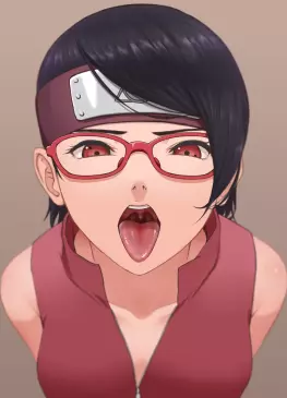 Sarada Uchiha Beautiful Face Waiting by Miru | Naruto (Boruto)