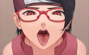 Sarada Uchiha Beautiful Face Waiting by Miru | Naruto (Boruto)