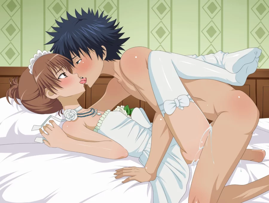 Bride Misaka Mikoto X Kamijou Touma by Edjim | Toaru Majutsu no Index Hentai 1
