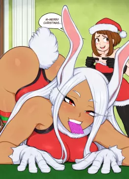 Miruko X Ochako Uraraka X-Mas 2020 by Afrobull | My Hero Academia