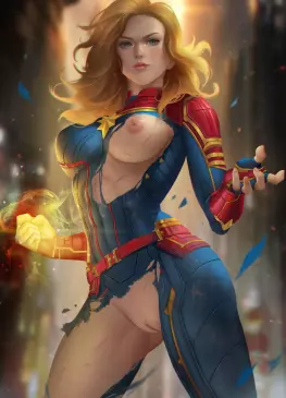 Captain Marvel Looks Sexier When Her Clothes Are Ripped in Battle by Nopeys | Marvel