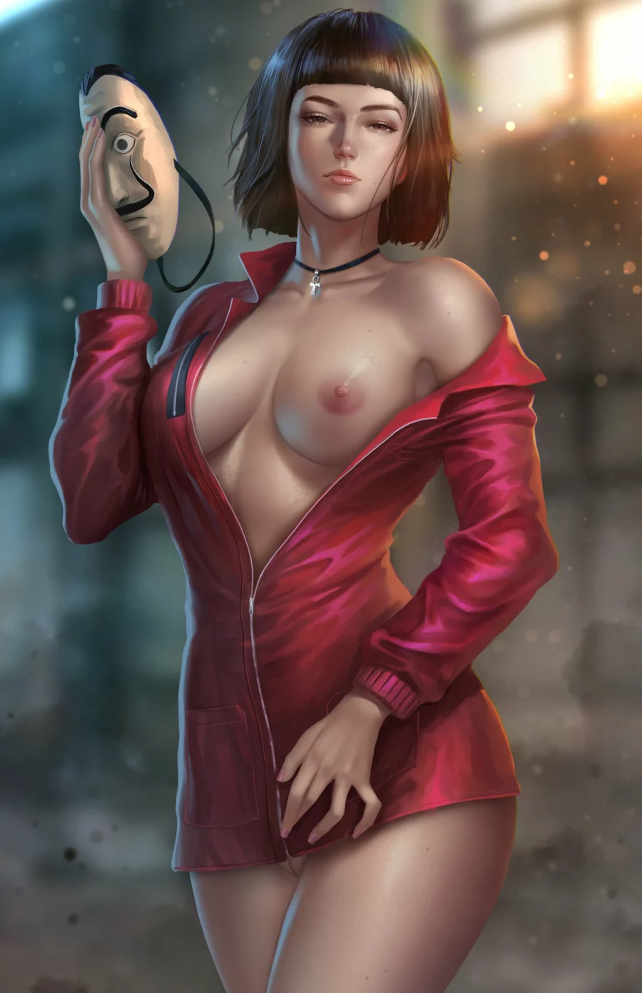 Tokyo Show You One of Her Amazing Tits by Nopeys | Money Heist (Netflix) Hentai 1