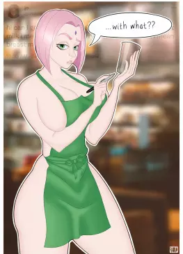 Sakura’s Starbucks Iced Latte With Breast Milk by bottledneon | Naruto