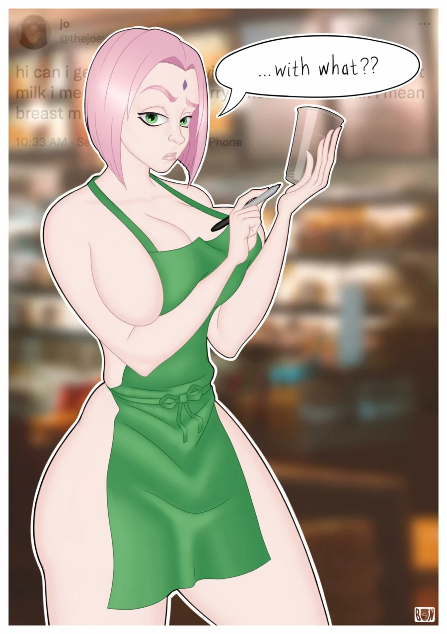 Sakura's Starbucks Iced Latte With Breast Milk by bottledneon | Naruto Hentai 2 Sakura's Starbucks Iced Latte With Breast Milk by bottledneon | Naruto Hentai 1