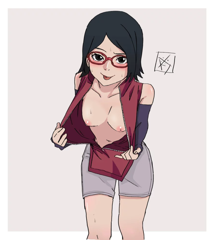 Sarada Tiny Peek by aldwelter | Naruto Hentai 1
