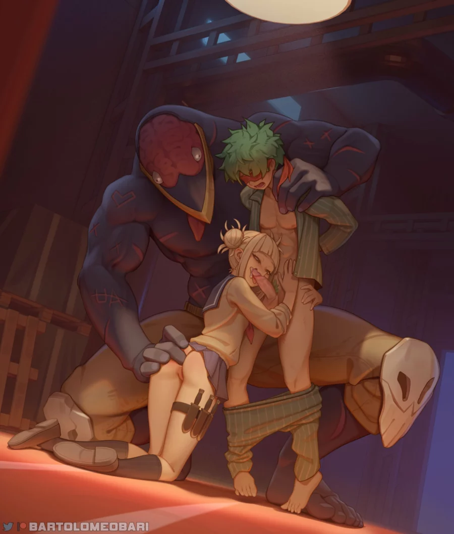 Toga, Deku and Nomu Wild Threesome by bartolomeobari | My Hero Academia Hentai 1