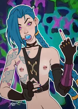 Jinx Flashing Her Pierced Tits by blanclauz | Arcane (LOL)