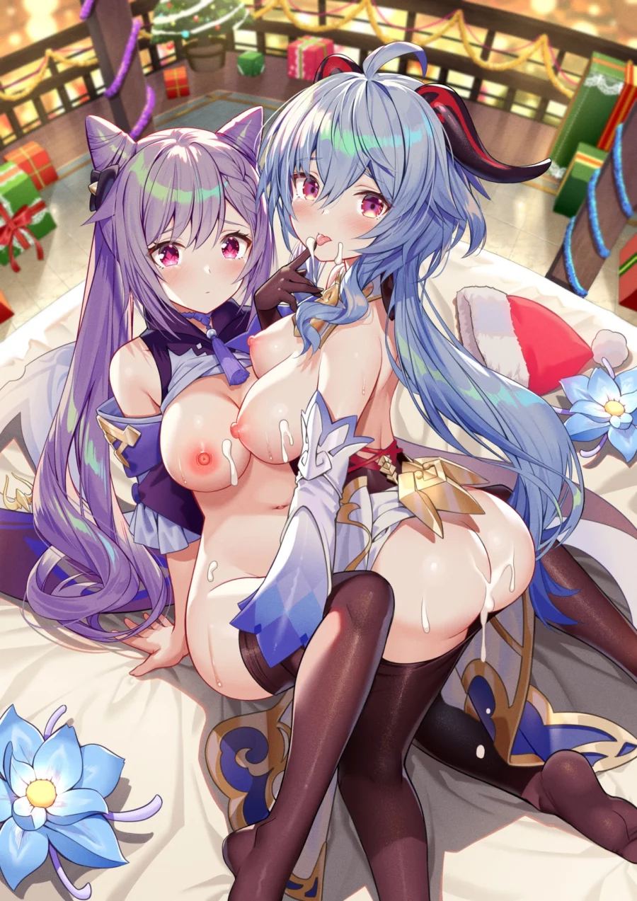 Merry Christmas From Keqing and Ganyu by akusema | Genshin Impact Hentai 2 Merry Christmas From Keqing and Ganyu by akusema | Genshin Impact Hentai 1