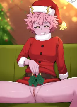 Merry Christmas From Santa Girl Mina Ashido by devilukez | My Hero Academia