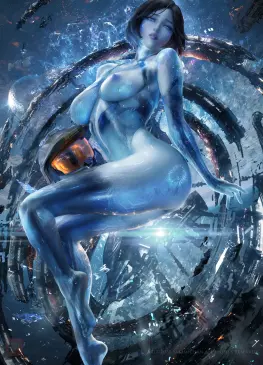 Cortana Nude by Sakimichan