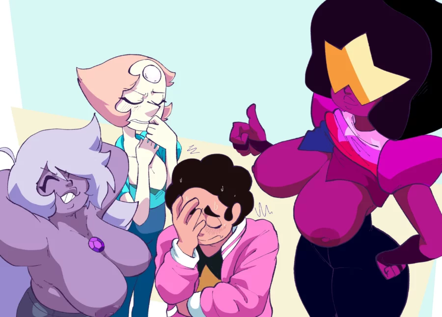 Garnet Hentai, Amethyst and Pearl by inkershike