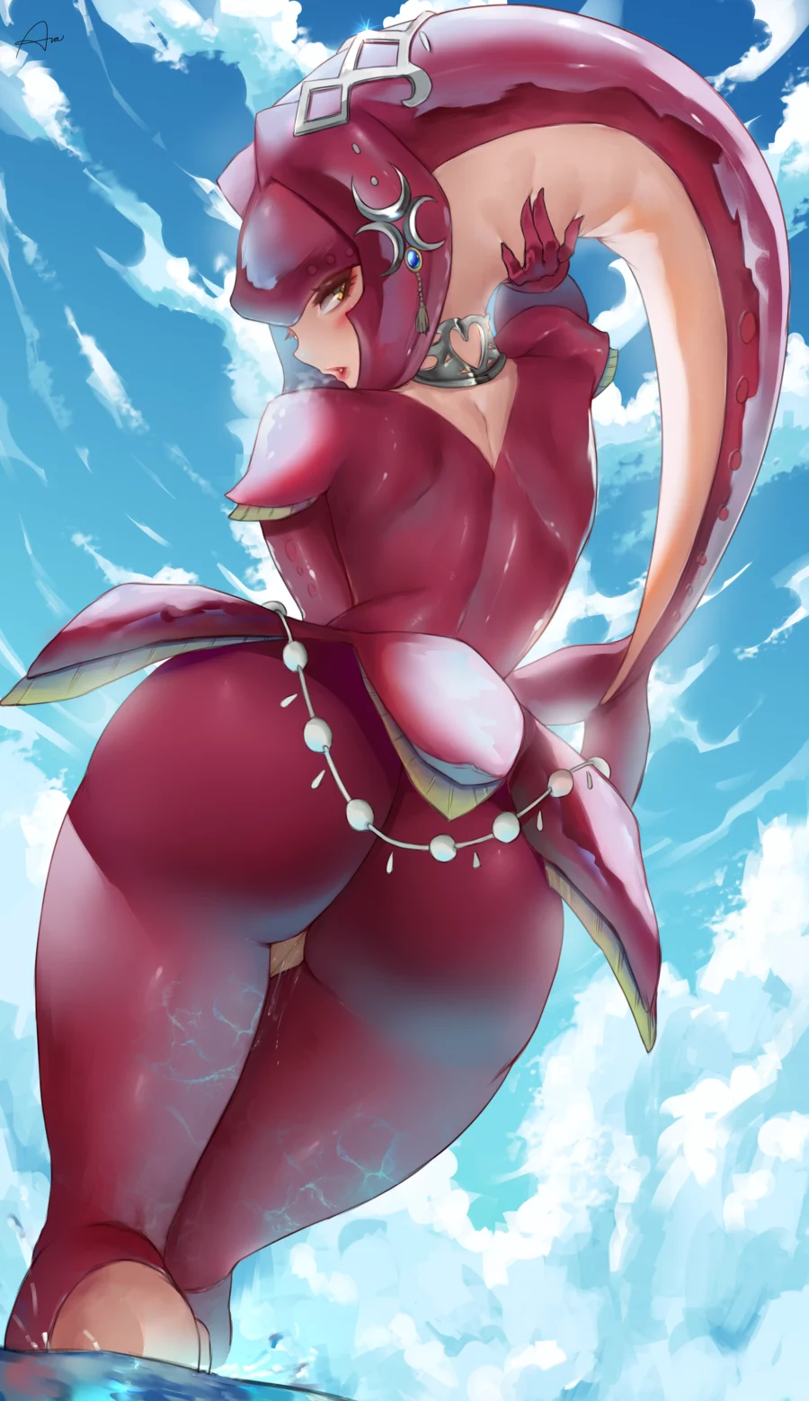 Mipha's Fish Pussy by Araneesama