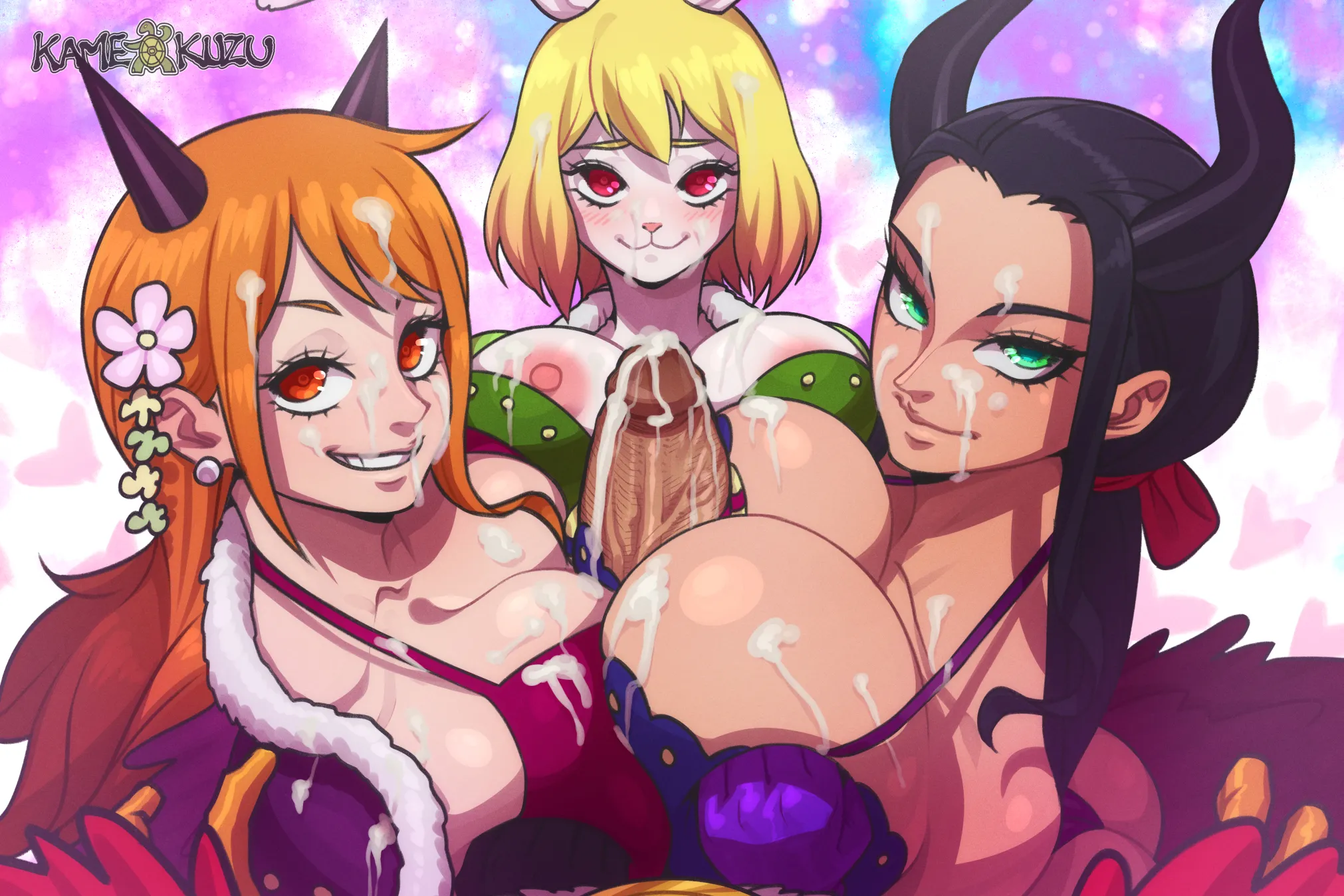 🔥 Nami carrot and robin triple paizuri by kameseru one piece gallery photo