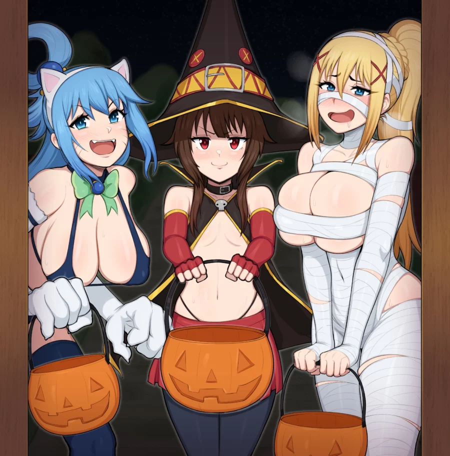 Aqua Megumin and Darkness Halloween Costume by Afrobull