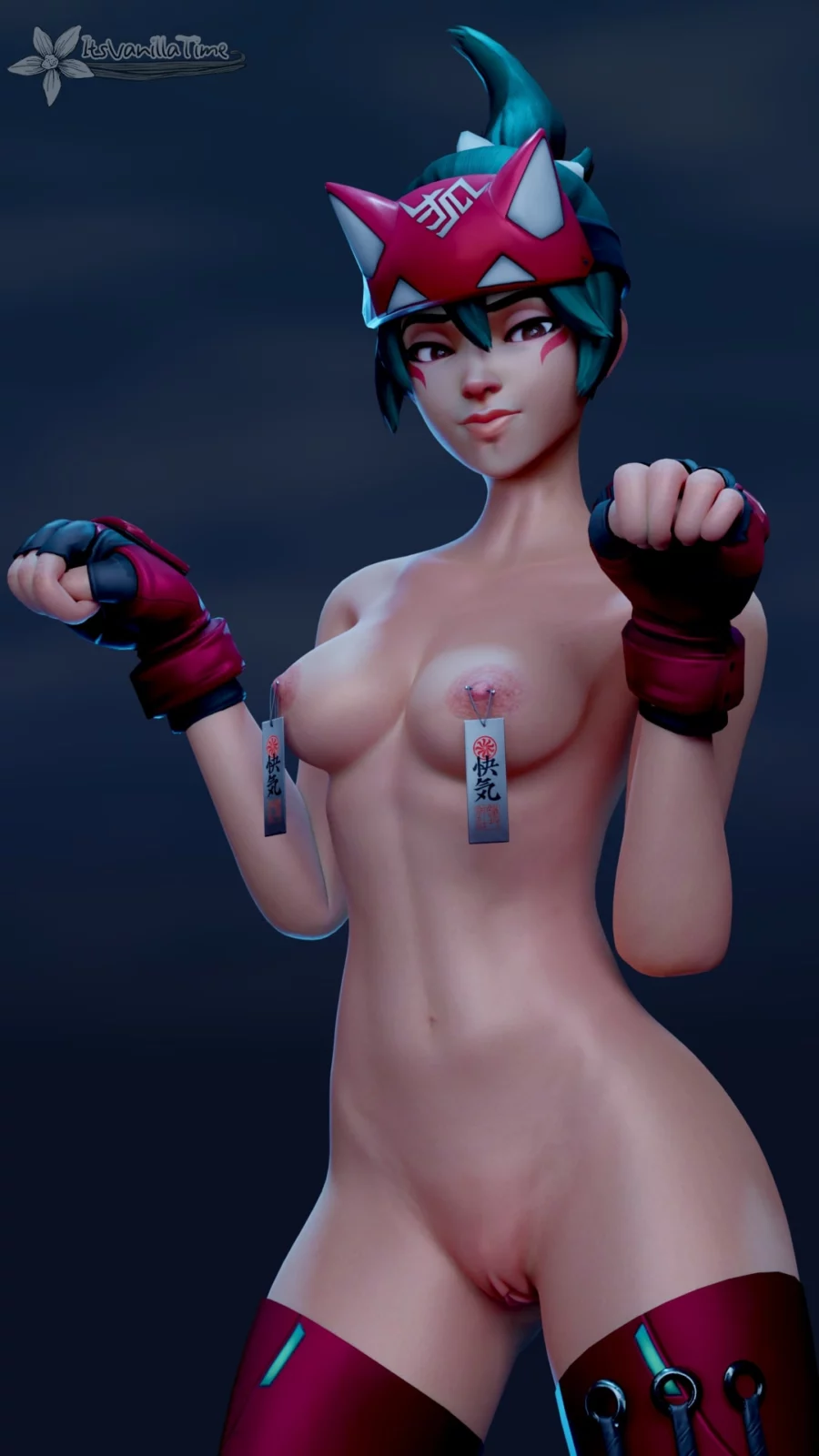 Kiriko Nude by itsvanillatime