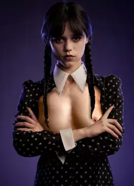 Netflix's Wednesday Addams (Jenna Ortega) Topless