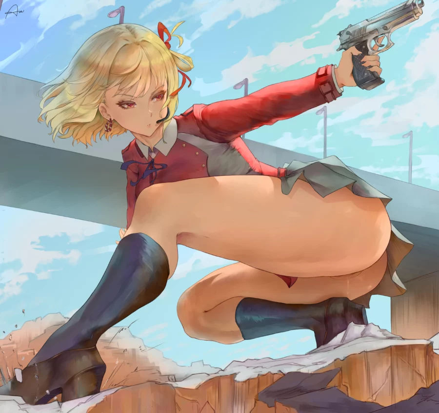Nishikigi Chisato Brings Justice by araneesama