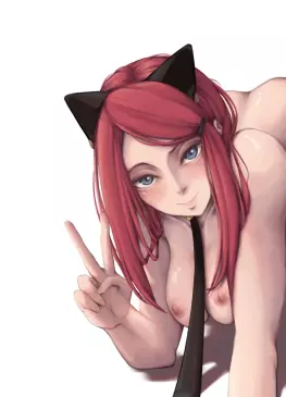 Cat Girl Kushina by sunrighto