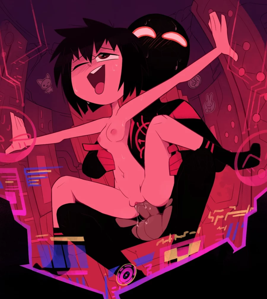 Miles X Peni Parker by Miscon | Marvel Hentai 1