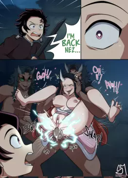 They Still Hard After Cum Inside Nezuko by Semidraws