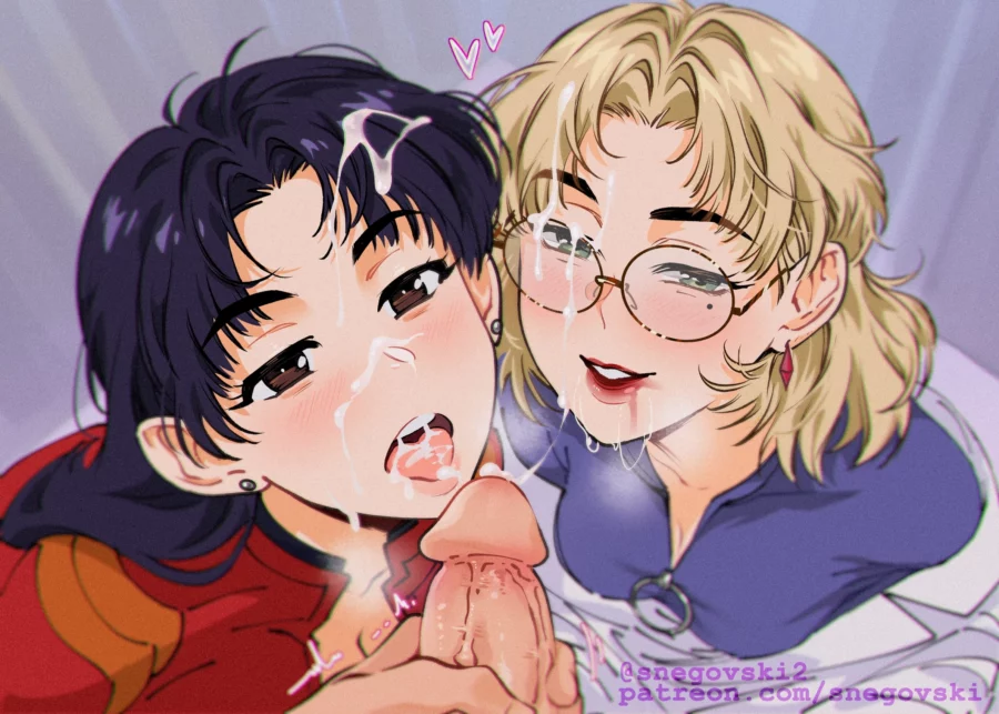 Misato and Ritsuko Double Treatment by snegovski