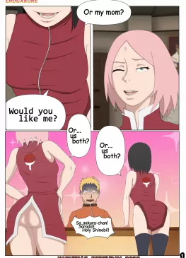 Happy Birthday Naruto w/ Sakura and Sarada by erogakure | Naruto