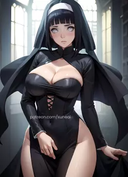 Nun Hinata by Xuneai | Naruto