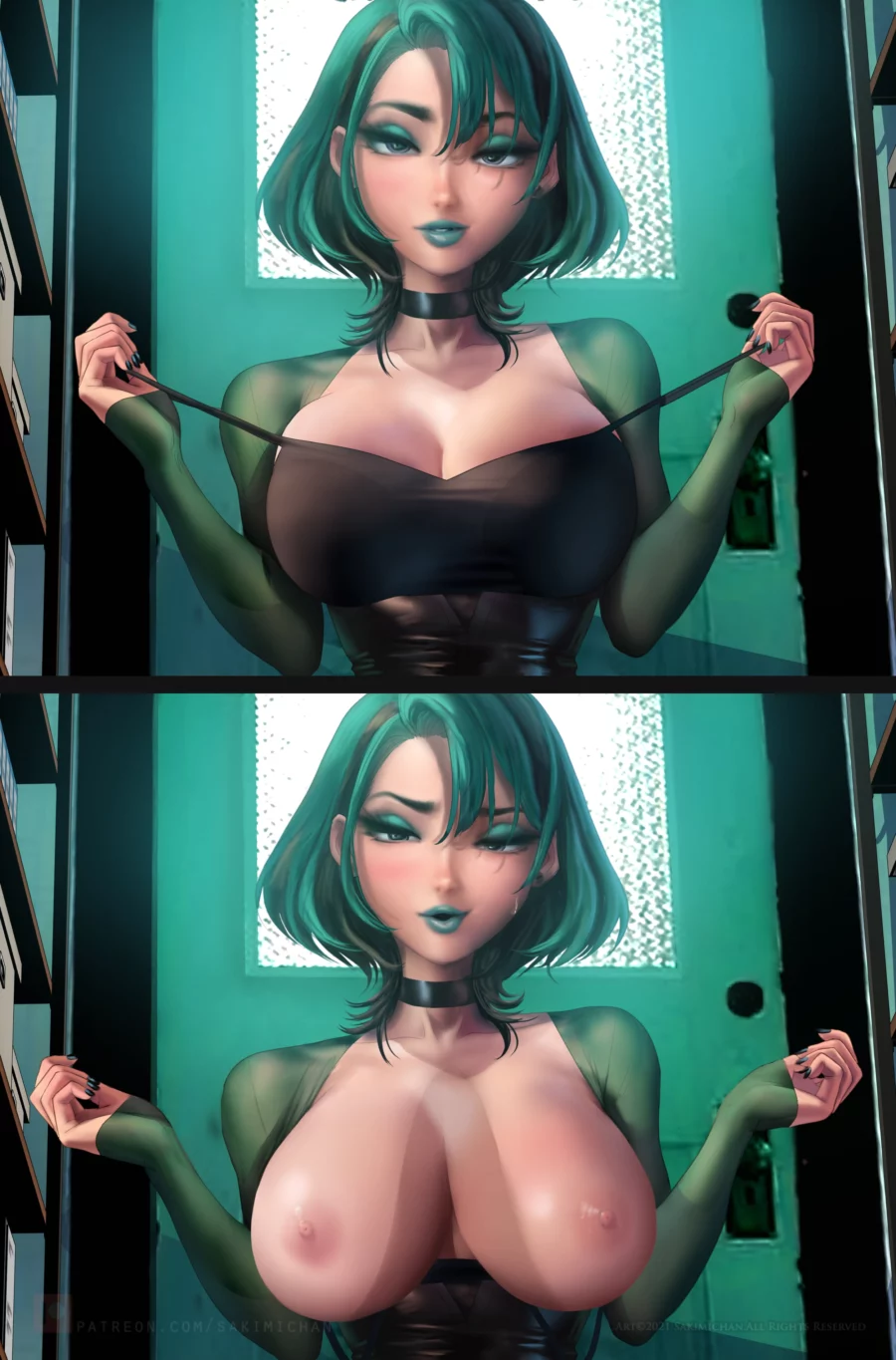 Gwen Flashing by Sakimichan | Total Drama Island Hentai 1
