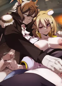 Ebenholz X Utage Help Eachother by pinkseito | Arknights