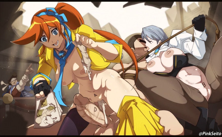 Athena Cykes and Franziska von Karma Wildest Court Case by Pinkseito | Ace Attorney Hentai 1