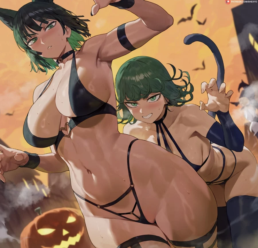 Fubuki and Tatsumaki Halloween by Shexyo | One-Punch Man Hentai 2 Fubuki and Tatsumaki Halloween by Shexyo | One-Punch Man Hentai 1