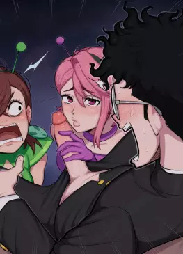 Momo Ayase and Aira Shiratori in Okarun’s Wet Dream by afrobull | Dandadan