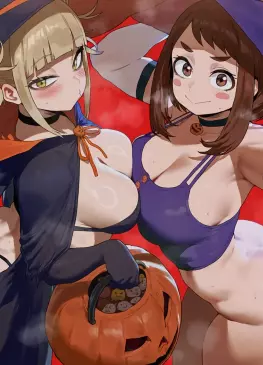 Sexy With Himiko Toga and Ochako Uraraka by Shexyo | My Hero Academia