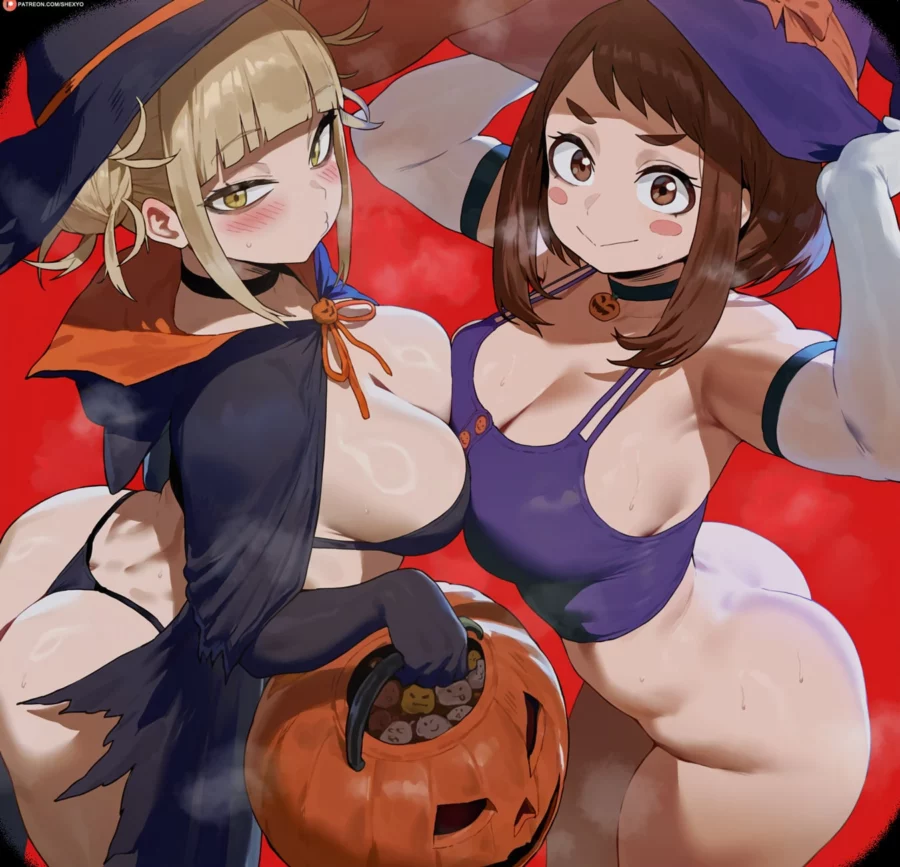 Sexy With Himiko Toga and Ochako Uraraka by Shexyo | My Hero Academia Hentai 1