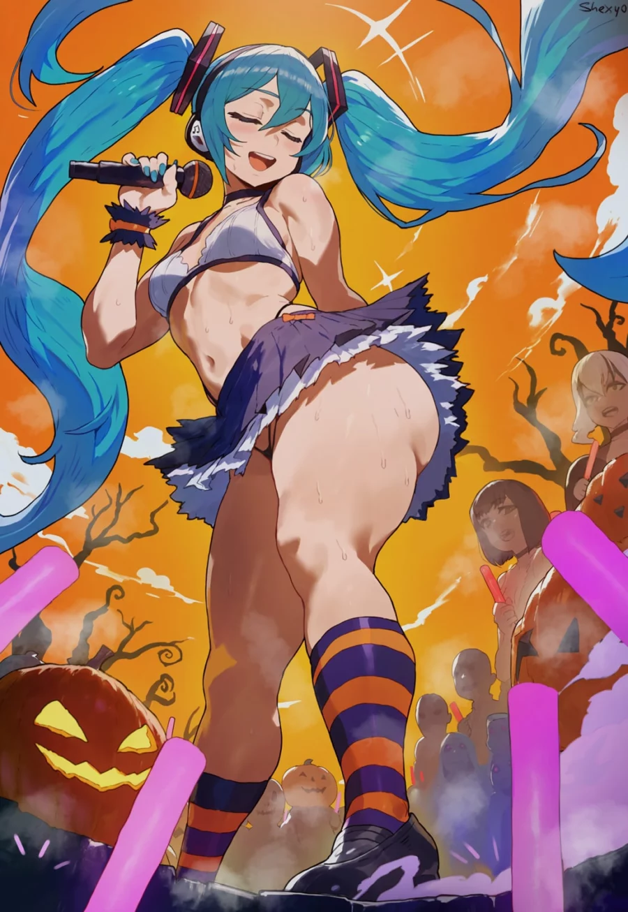 Hatsune Miku Halloween Gooner Concert by shexyo | Vocaloid Hentai 1