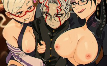 Okarun With Grannies Seiko and Bayonetta by snegovski | Dandadan