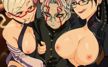 Okarun With Grannies Seiko and Bayonetta by snegovski | Dandadan