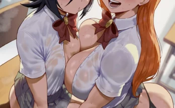 Rukia Kuchiki and Orihime Inoue The Two Beauties by Shexyo | Bleach