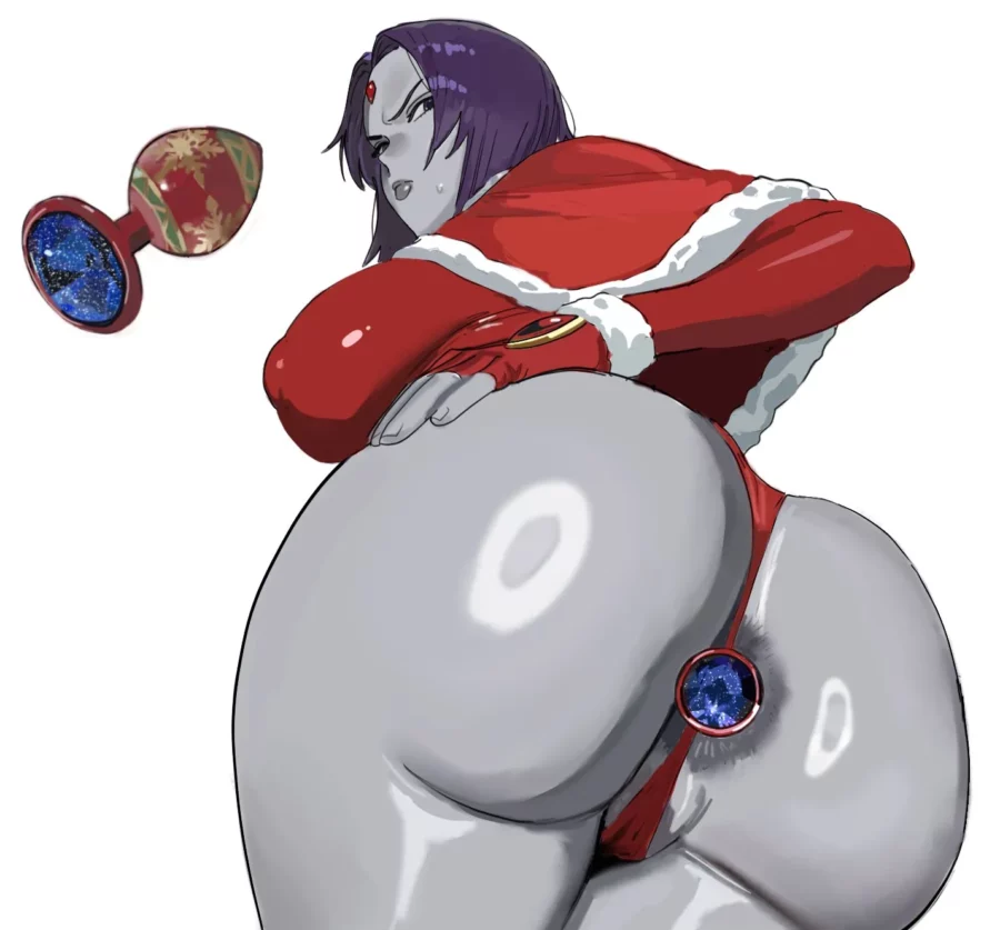Butt Plugged Santa Raven by hintobento | DC Hentai 1 Butt Plugged Santa Raven by hintobento DC
