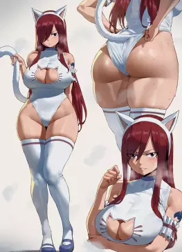 Cat Girl Erza Scarlet by shexyo | Fairy Tail