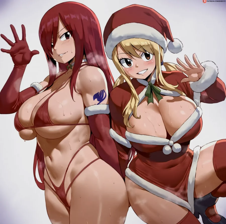Sexy Santa Erza Scarlet and Lucy Heartfilia – shexyo – Fairy Tail Hentai 1 Sexy Santa Erza Scarlet and Lucy Heartfilia – shexyo – Fairy Tail