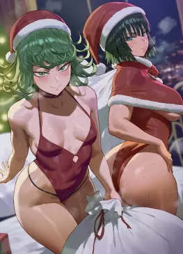 Sexy Santa Tatsumaki and Fubuki by Shexyo | One Punch Man