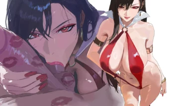 Tifa as Vampirella Sucking Your Balls by hintobento | Final Fantasy