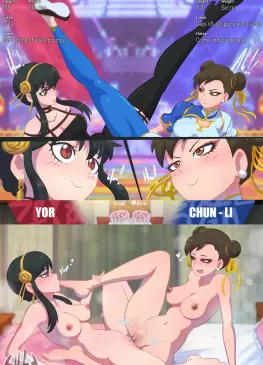 Yor Briar Vs Chun-Li in Loid’s Bedroom by hornygraphite | Spy X Family and Street Fighter