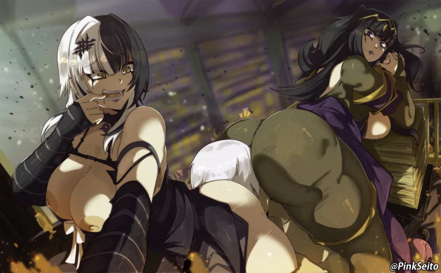 Shiori Novella and Tharja Ass Press – Pinkseito – Fire Emblem X Hololive