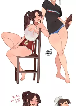 Casual Chun Li and Mai Shiranui by kamii momoru – Street Fighter