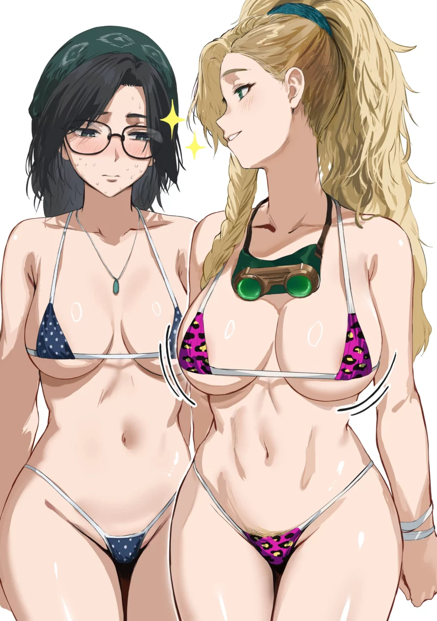 Alma and Gemma On Bikini by Hews – Monster Hunter Wilds Hentai 1 Alma and Gamma On Bikini by Hews – Monster Hunter Wilds